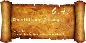 Oberleitner Ajtony névjegykártya